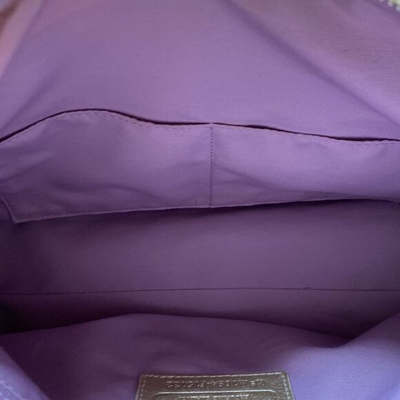 Coach Chelsea Heritage bag Signature White Gold Purple satchel with Dust bag - Picture 8 of 12